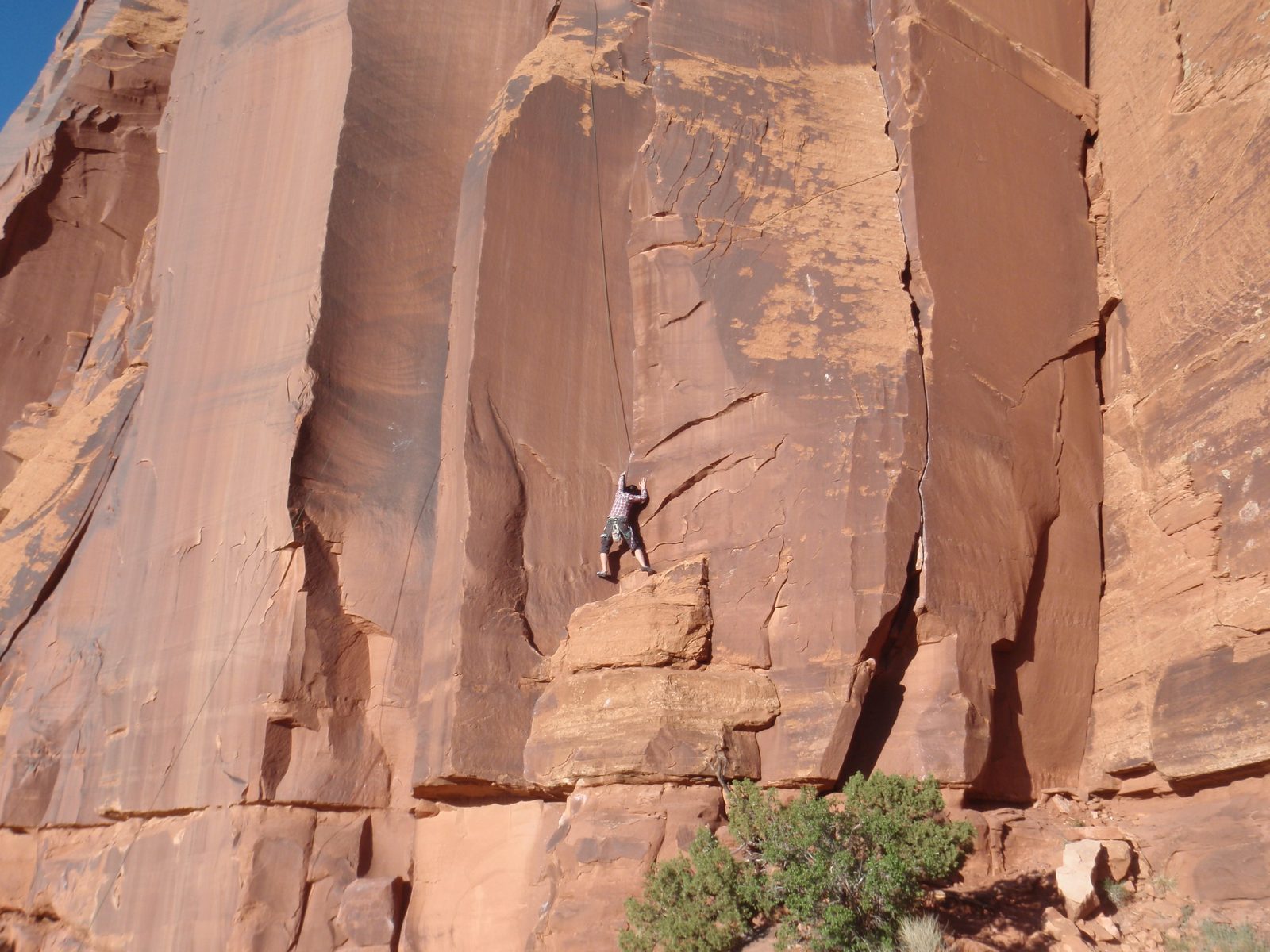 Monica on an unnamed 5.10 next to Tube Steaks Tomorrow.