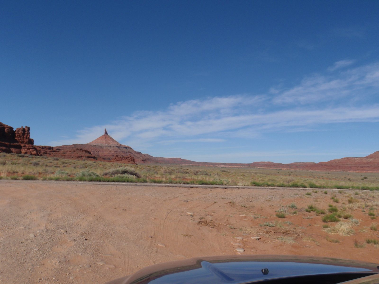 The next morning: South Six Shooter Peak, taken from the car on our way to go climb at...