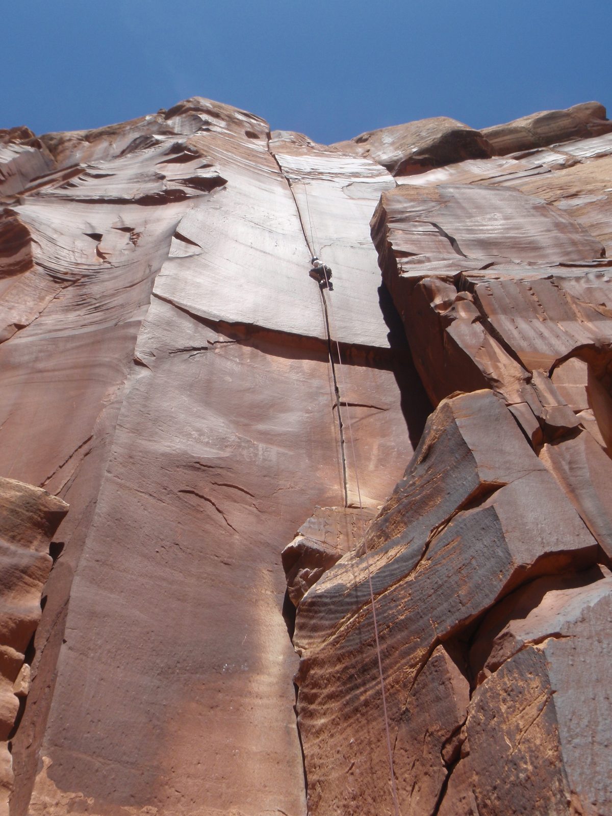 Monica climbing the climb that started it all. The aptly named "Super Crack" was possibly the...