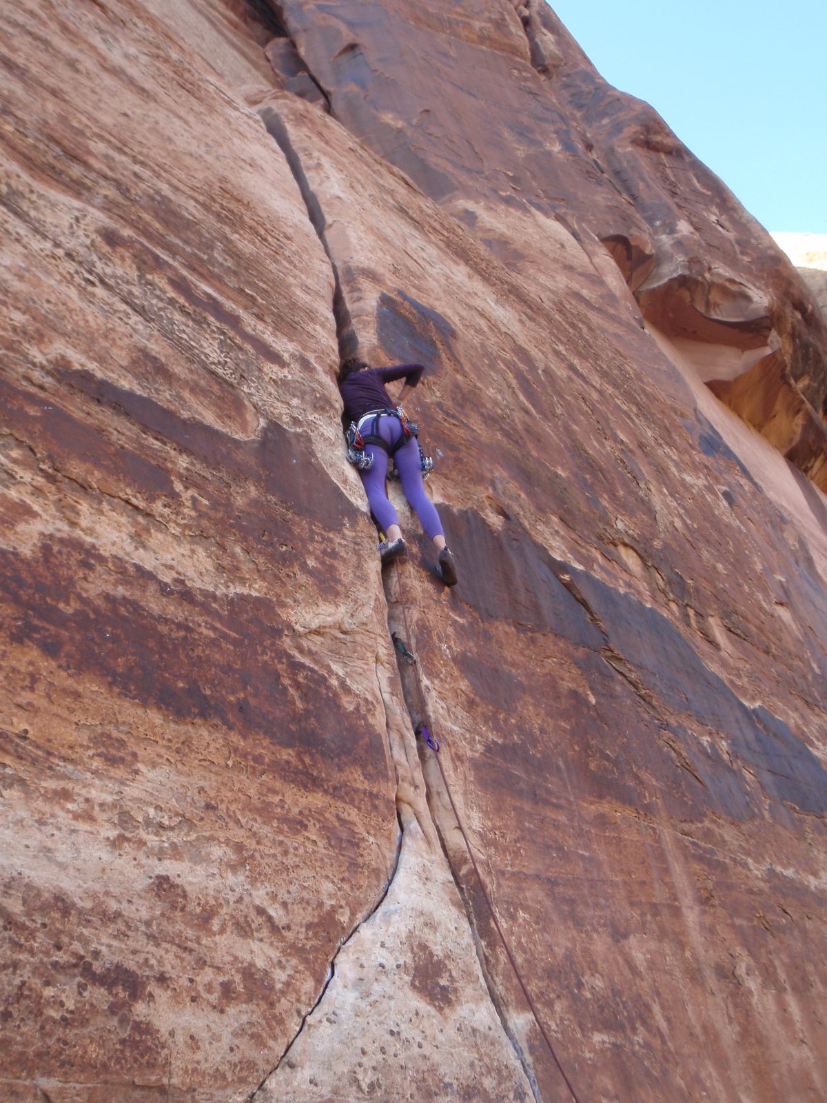 April, placing gear.