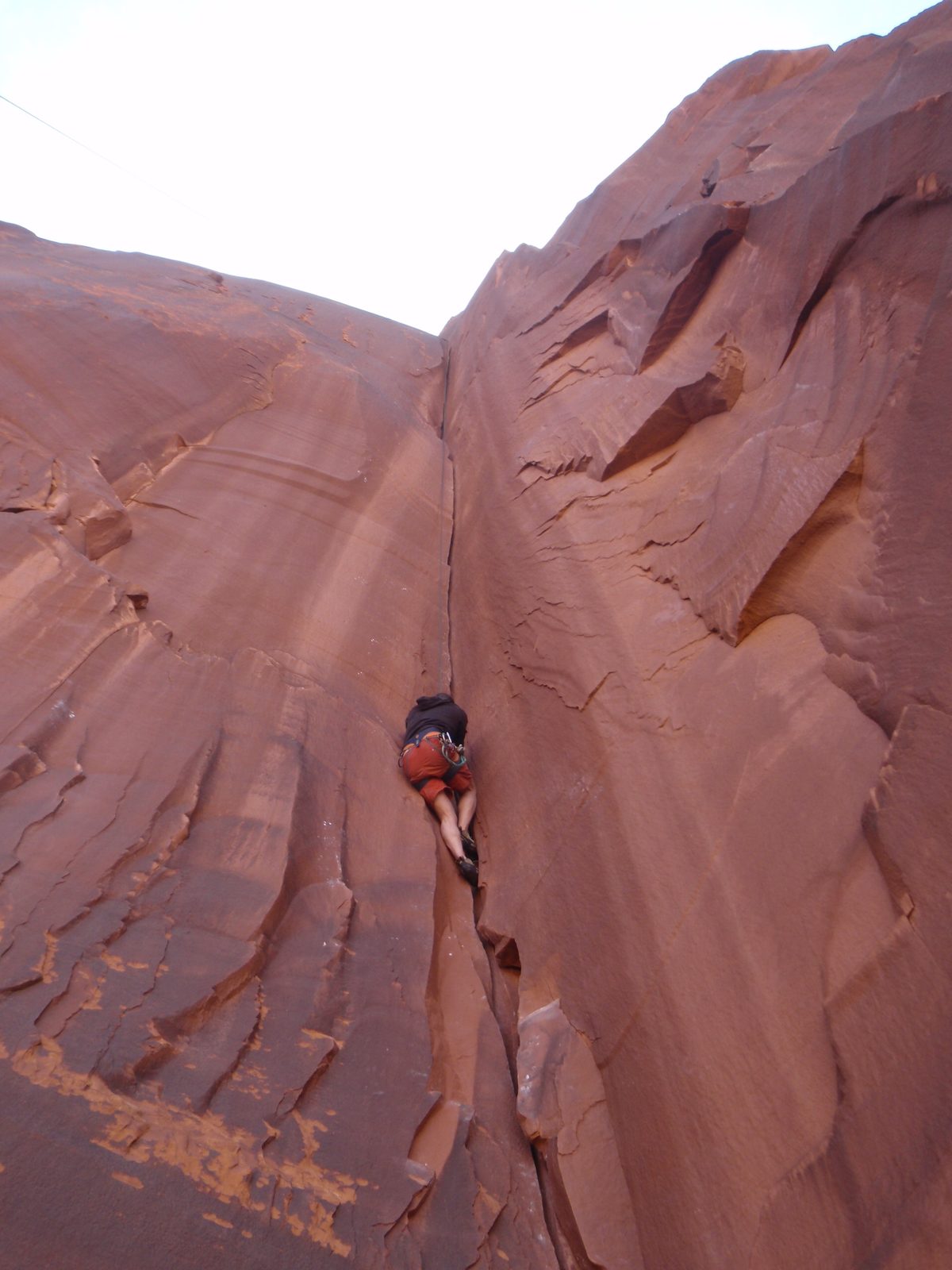 1" crack in a striking crimson corner for 110 feet, non-stop.