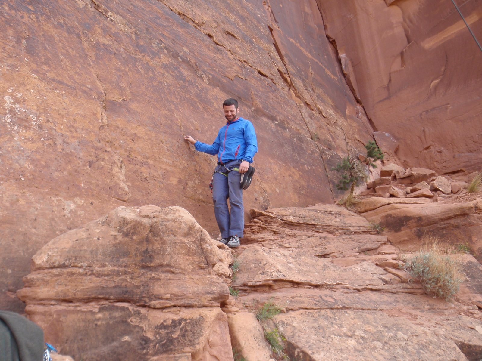 Jay at the base of Top Sirloin. I think this is the first we got Jay to smile after coming down...