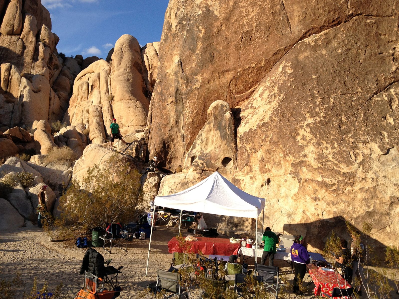 A.J. and Harold getting ready to climb a 5.10c on King Otto's Castle.