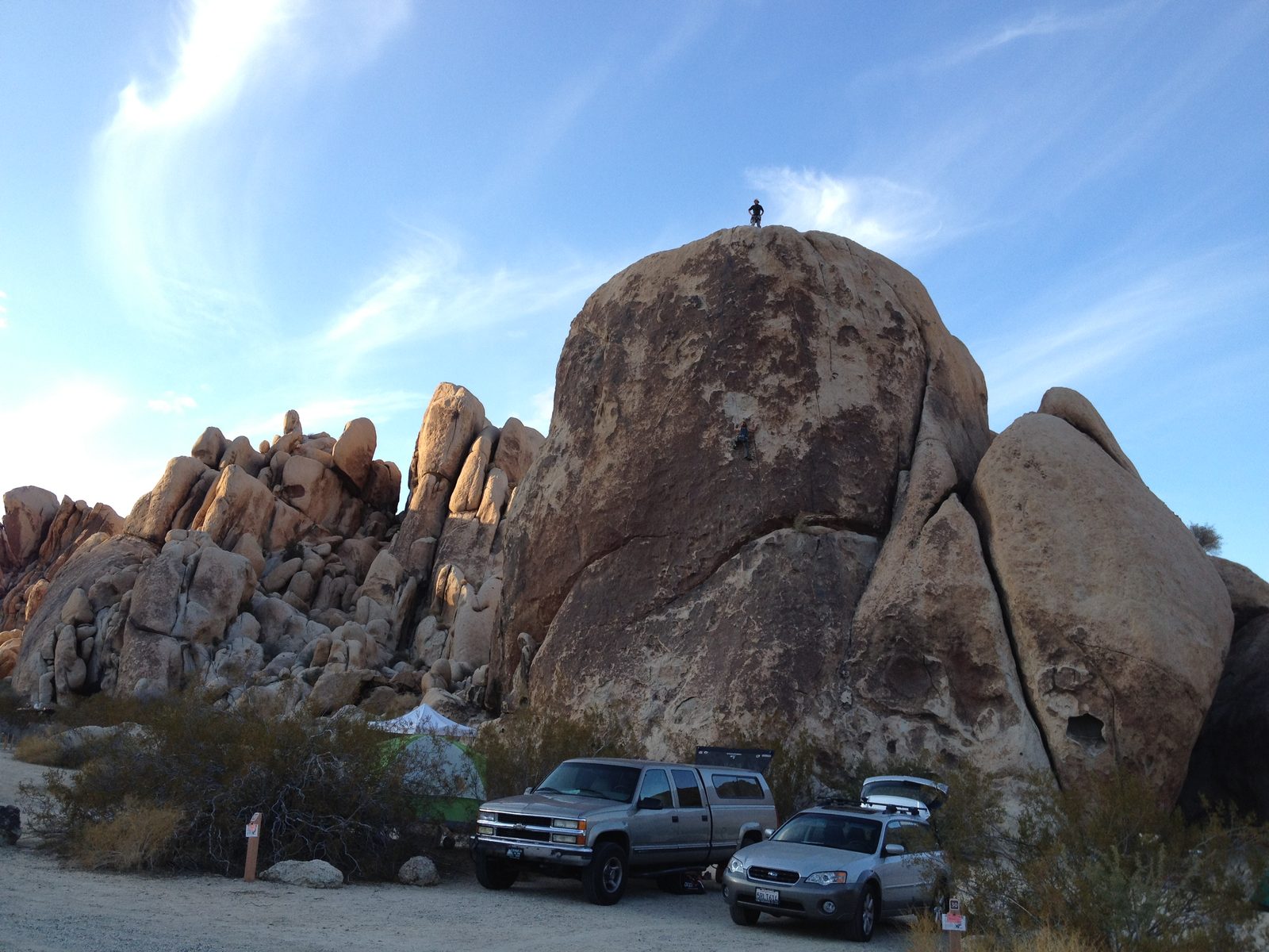 Harold, atop King Otto's Castle before rappelling down.