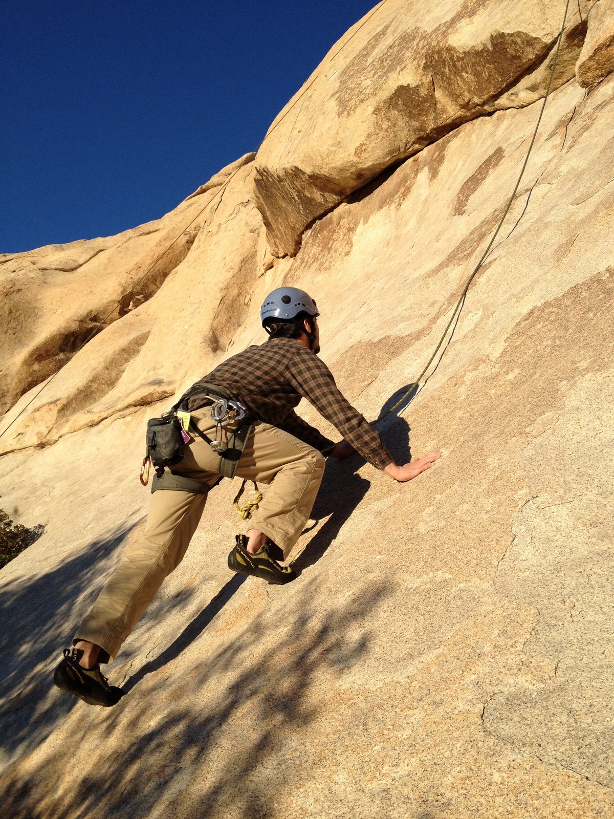 Alex climbing An Eye For An Eye A Route For A Route (5.10b) on top rope.