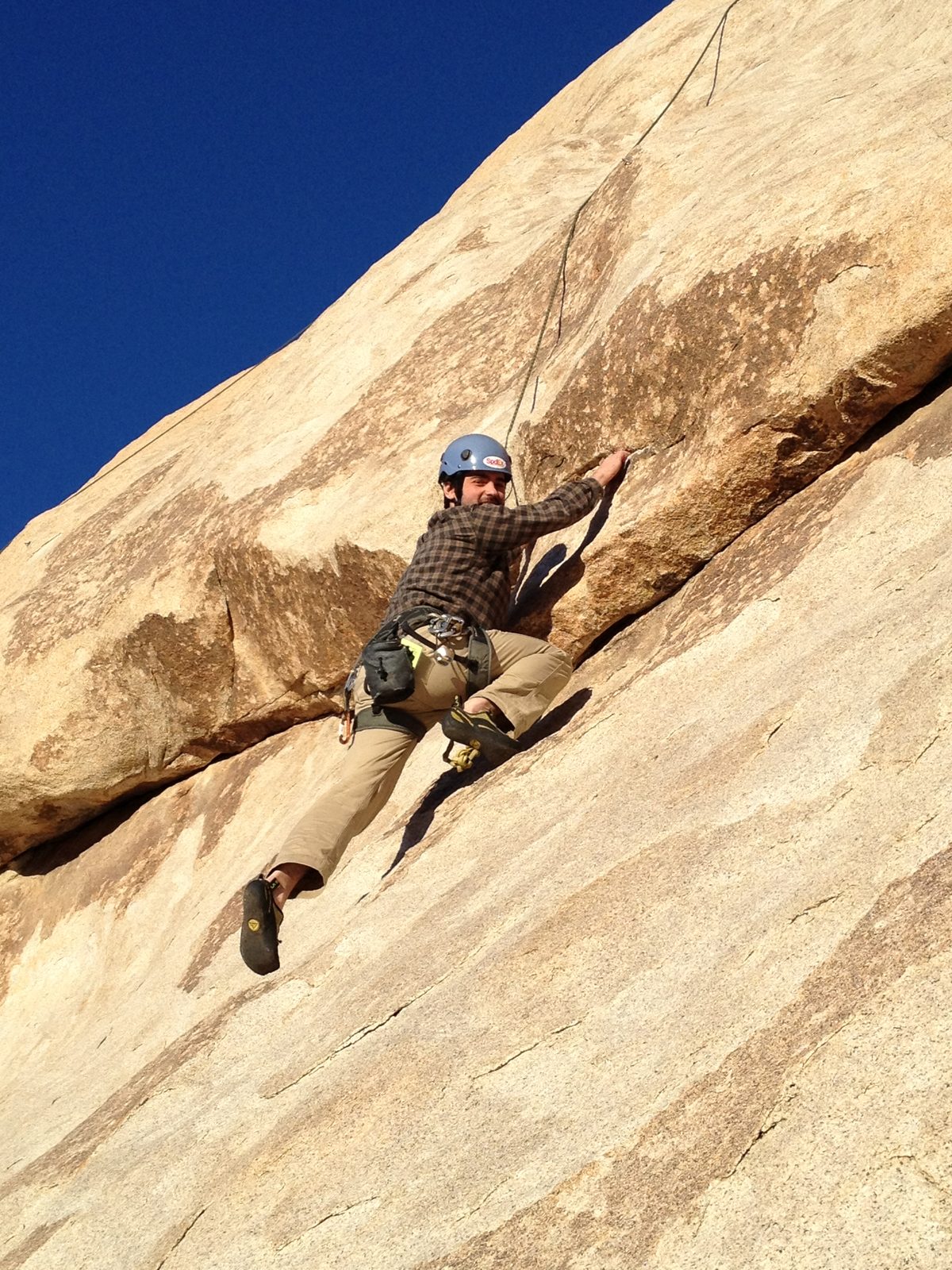 The crux of the route, maybe. Unless you're bad at slab in which case this is the easiest part.