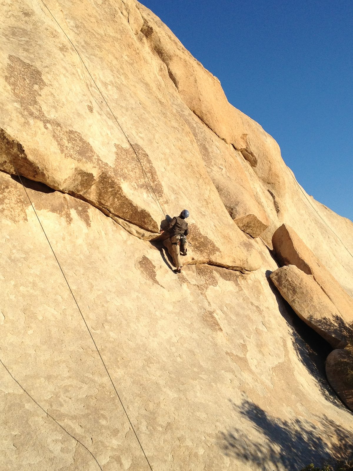 Alex pulling the roof on  An Eye For An Eye A Route For A Route (5.10b).