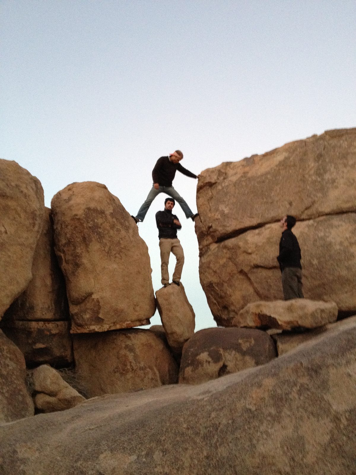 Trying to balance. Alex looks confident.
