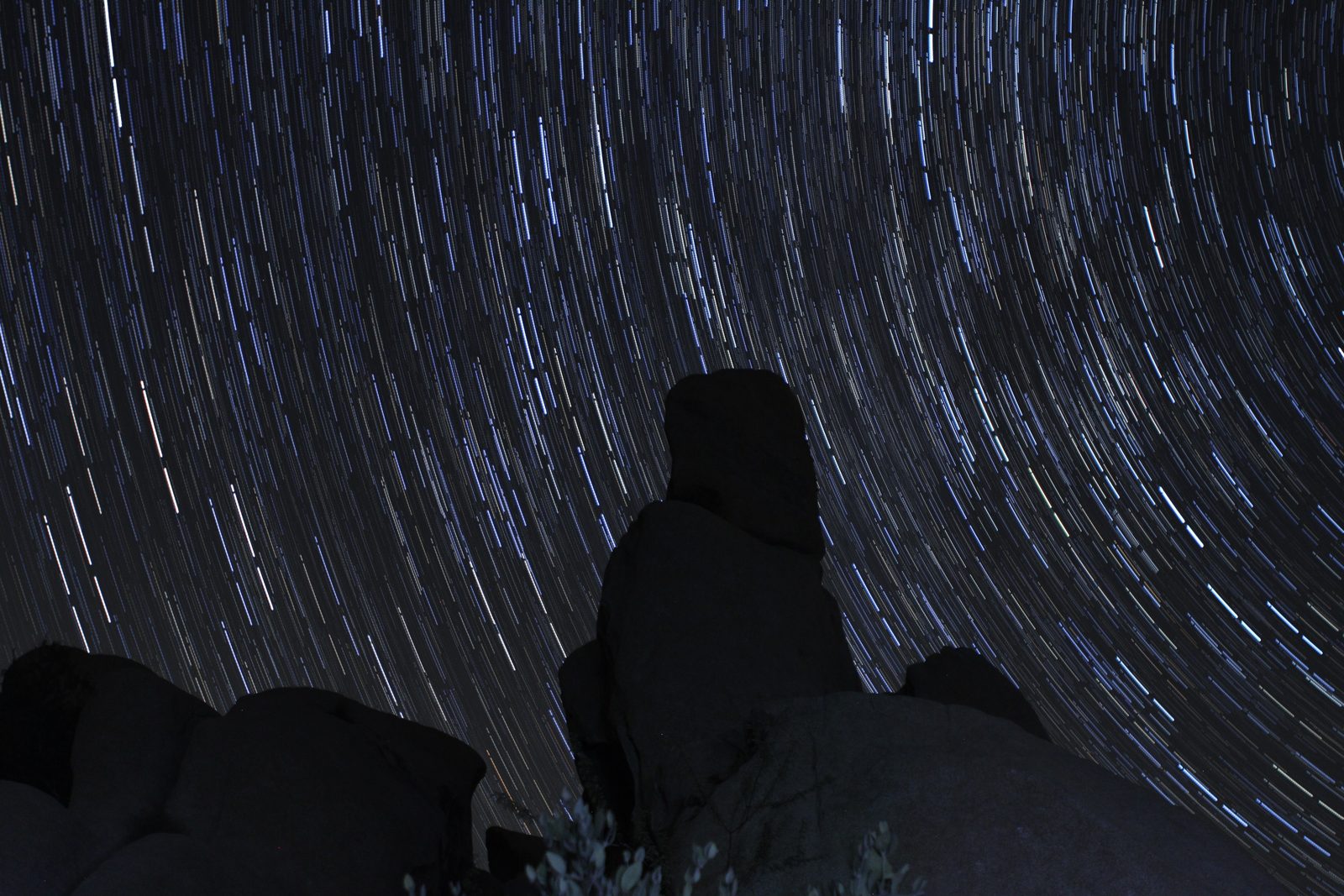 Desert tower and stars from the campfire Friday night.