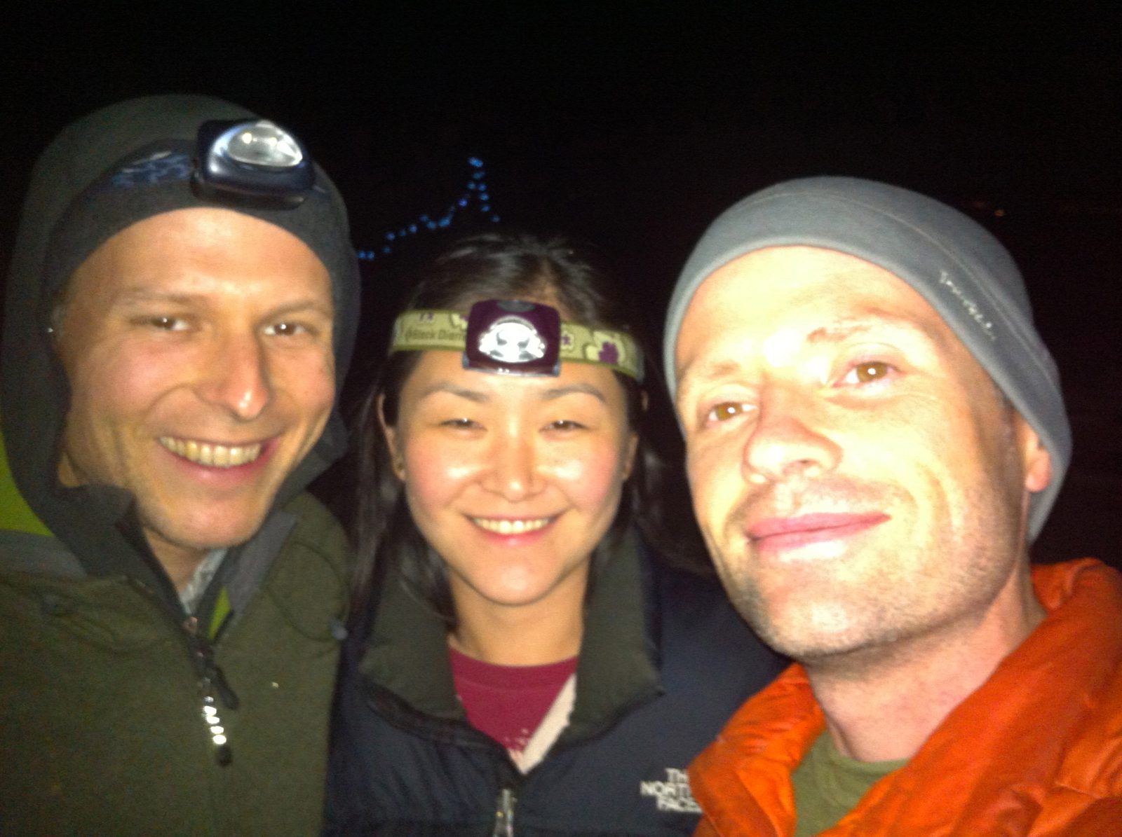John, Monica and Jay on Thanksgiving night while preparing our feast.