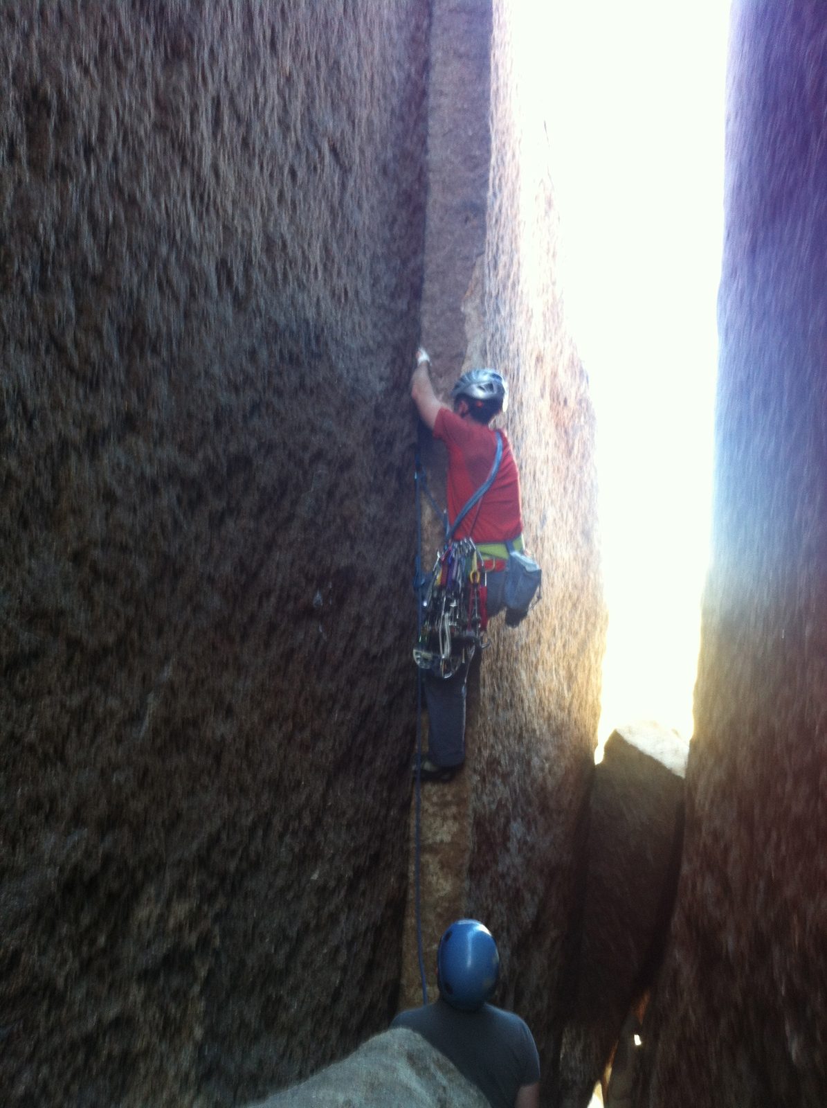 Jay leading Apocalypse Now (5.9) inside the Heart of Darkness corridor.