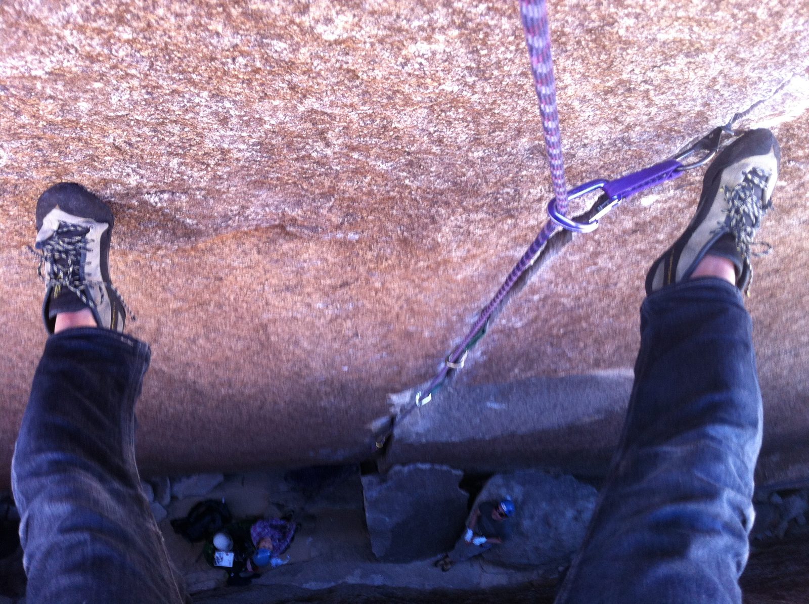 Red-pointed my first 5.11a trad lead: Heart of Darkness. Both climbs in this corridor were excellent.