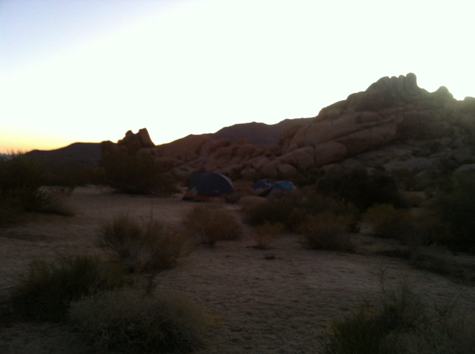 Sunrise at camp on the last day of our trip.