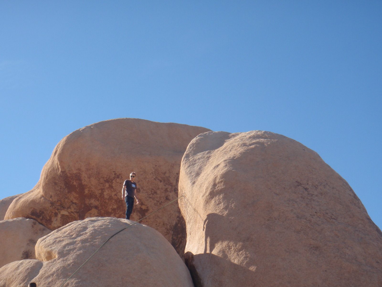 John, on top to check out the view (you could climb up the back side).