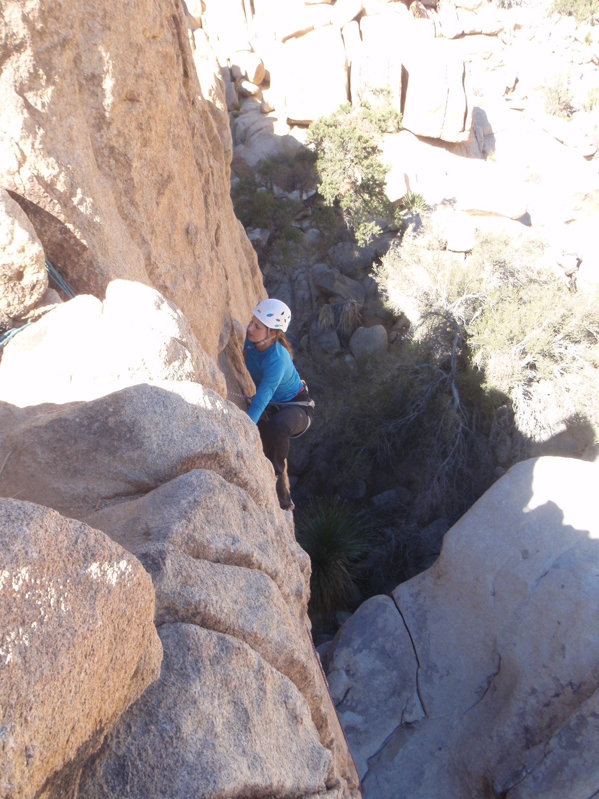 Lee climbing.
