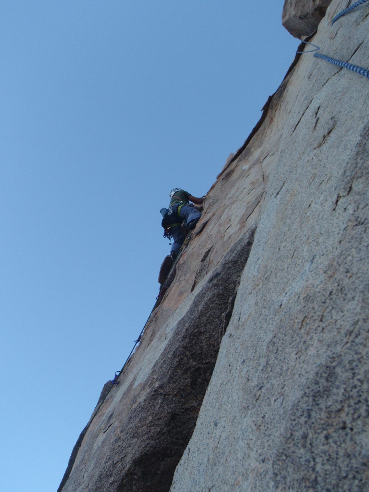 Jay leading Friend Eater (5.9) at Lloyd's Rock.