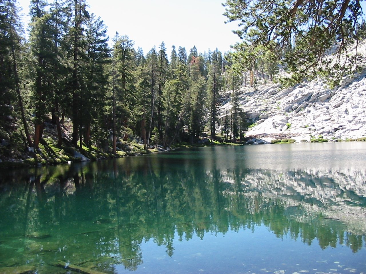A pretty lake on the hike out.