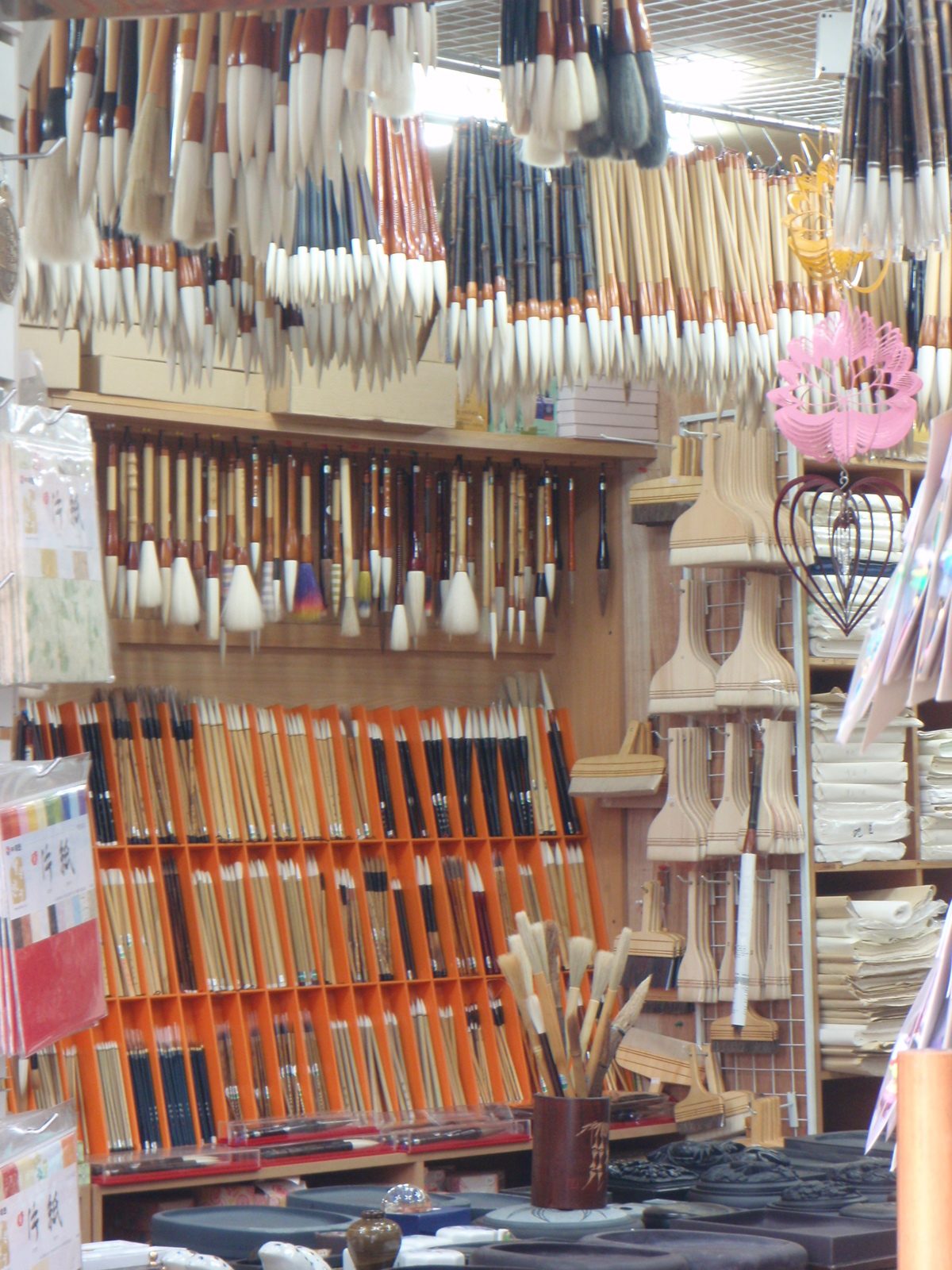 Calligraphy brushes for sale in a store in Insadong, Seoul.
