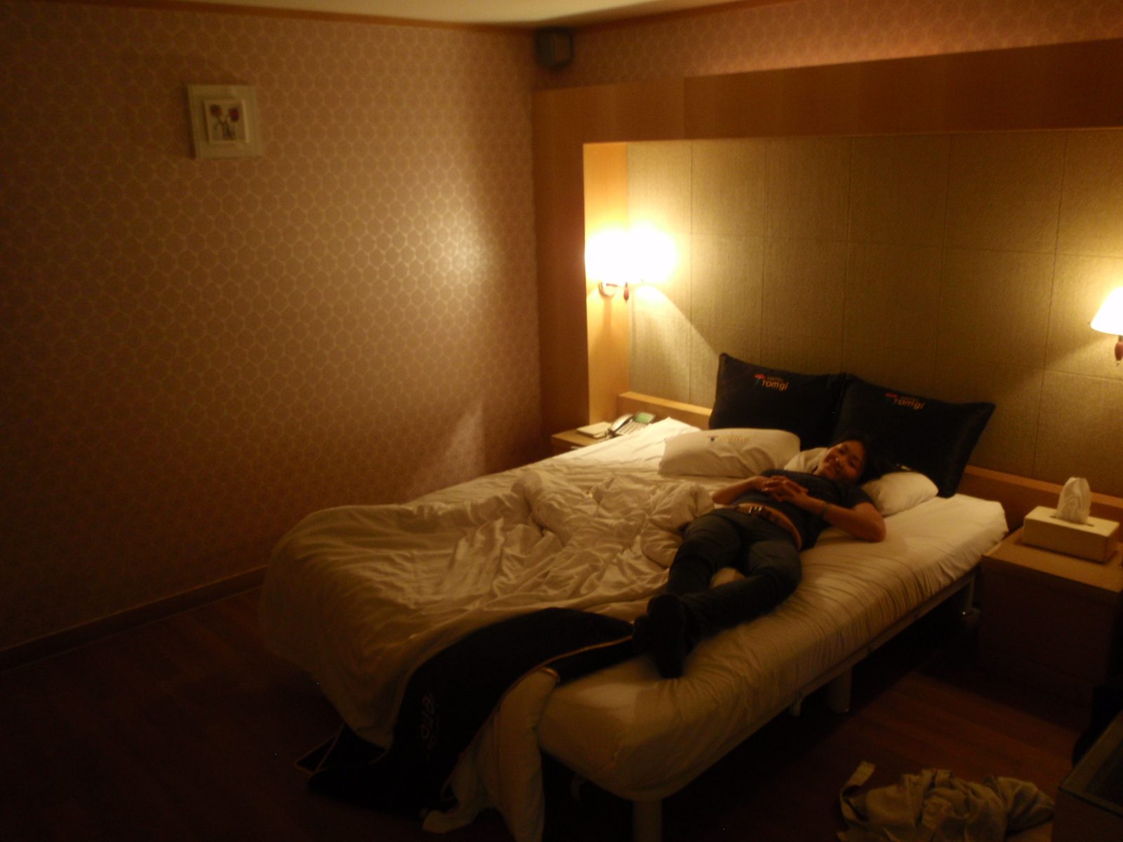 Our swank hotel room for the first night.