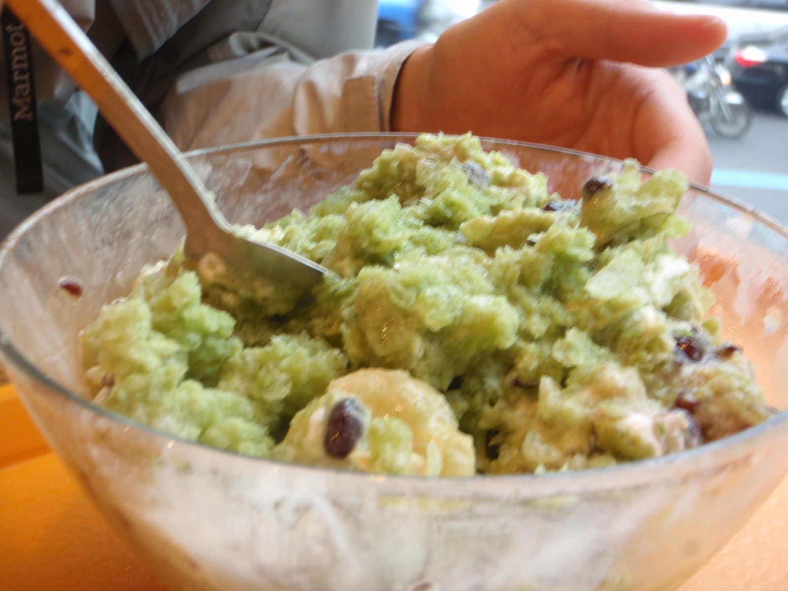 Korean shave ice, post-mixing, ready for eating.