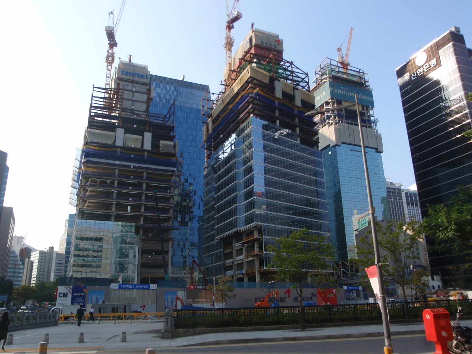A lot of construction in downtown Seoul.  Everywhere you looked an enormous building was being...