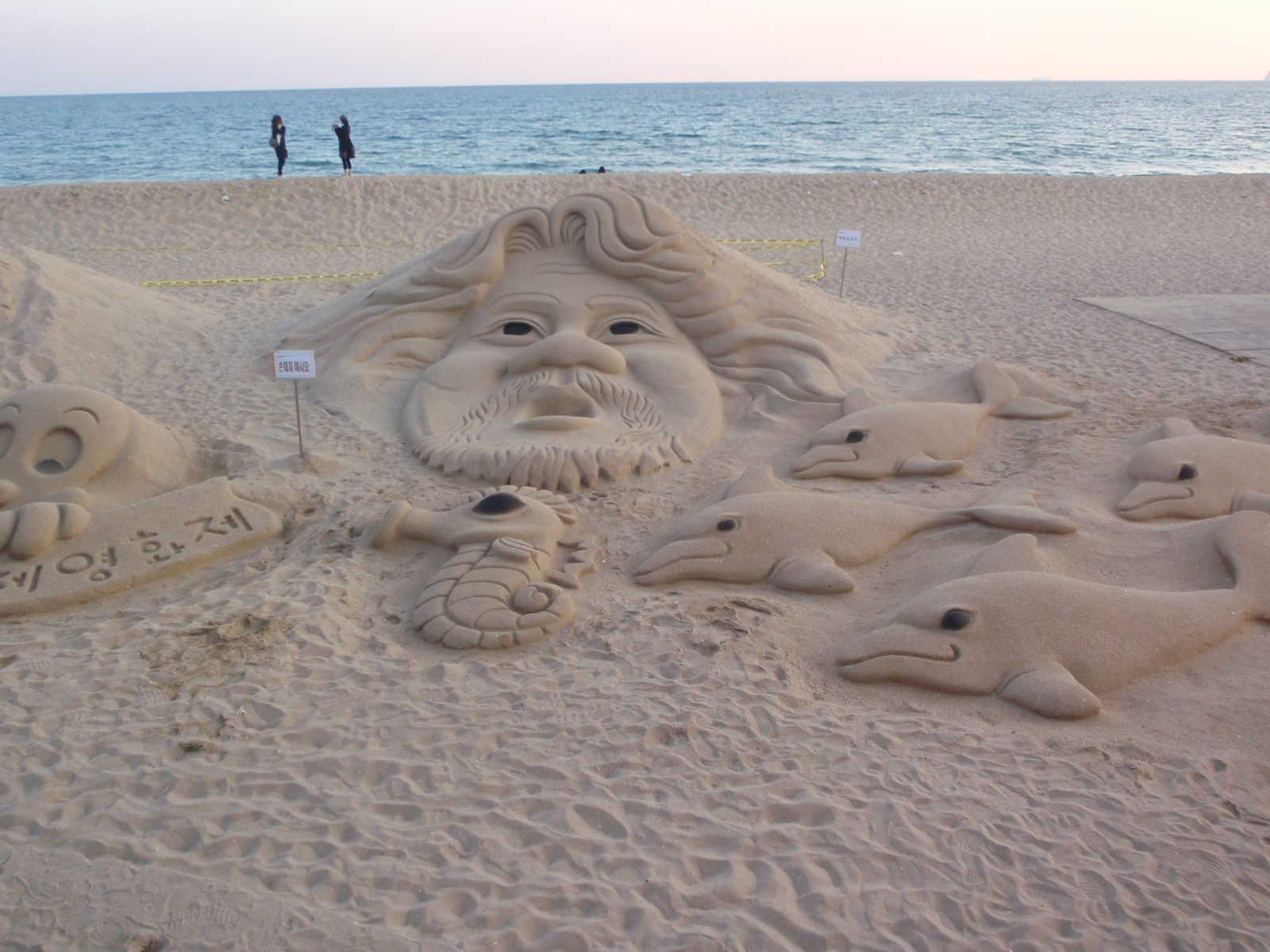 Sand scuptures in connection with the film festival.