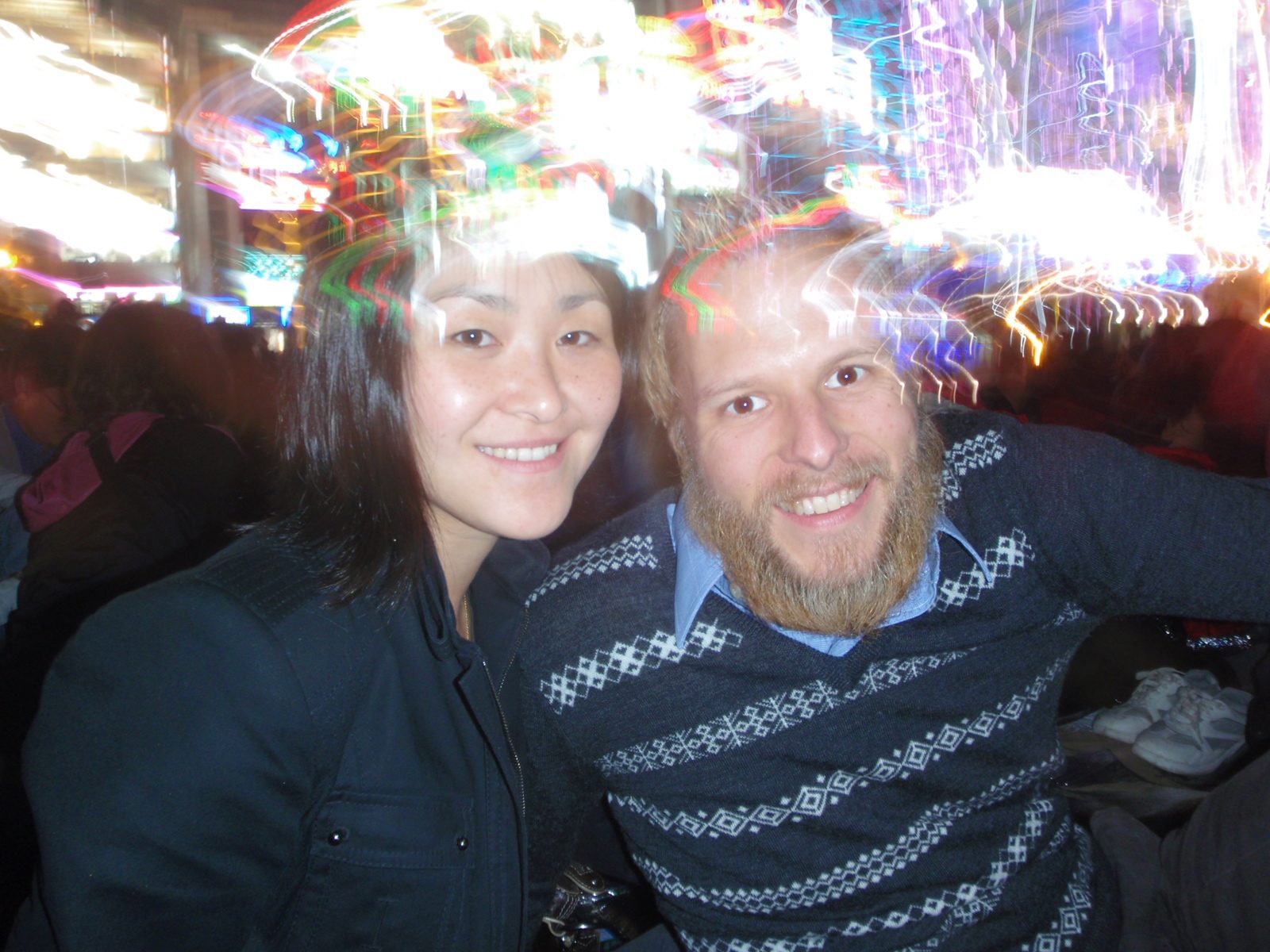 Weird picture but I sort of like it.  Waiting for the fireworks to start.