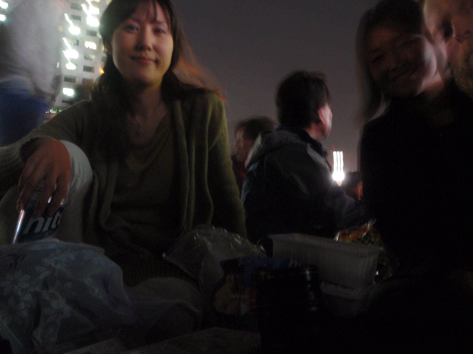 Monica´s dad´s wife, Ji-Young at the fireworks display.