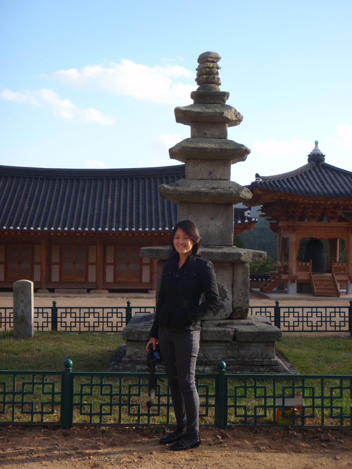Monica at the temple whose name I forget.  From here we were able to take a short hike to a bird...