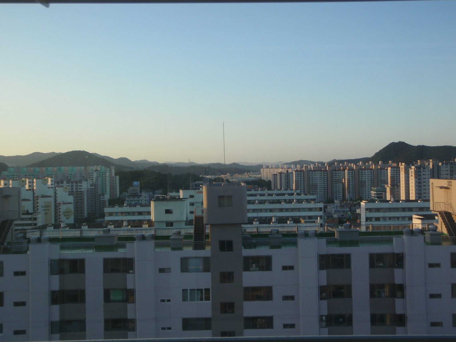 View from the bedroom window where we slept at Monica´s aunt´s apartment on the top floor of the...