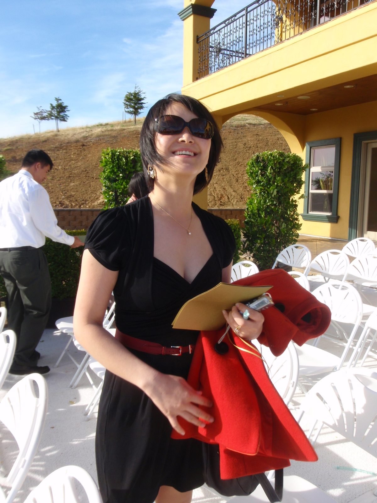 Monica after the wedding ceremony.
