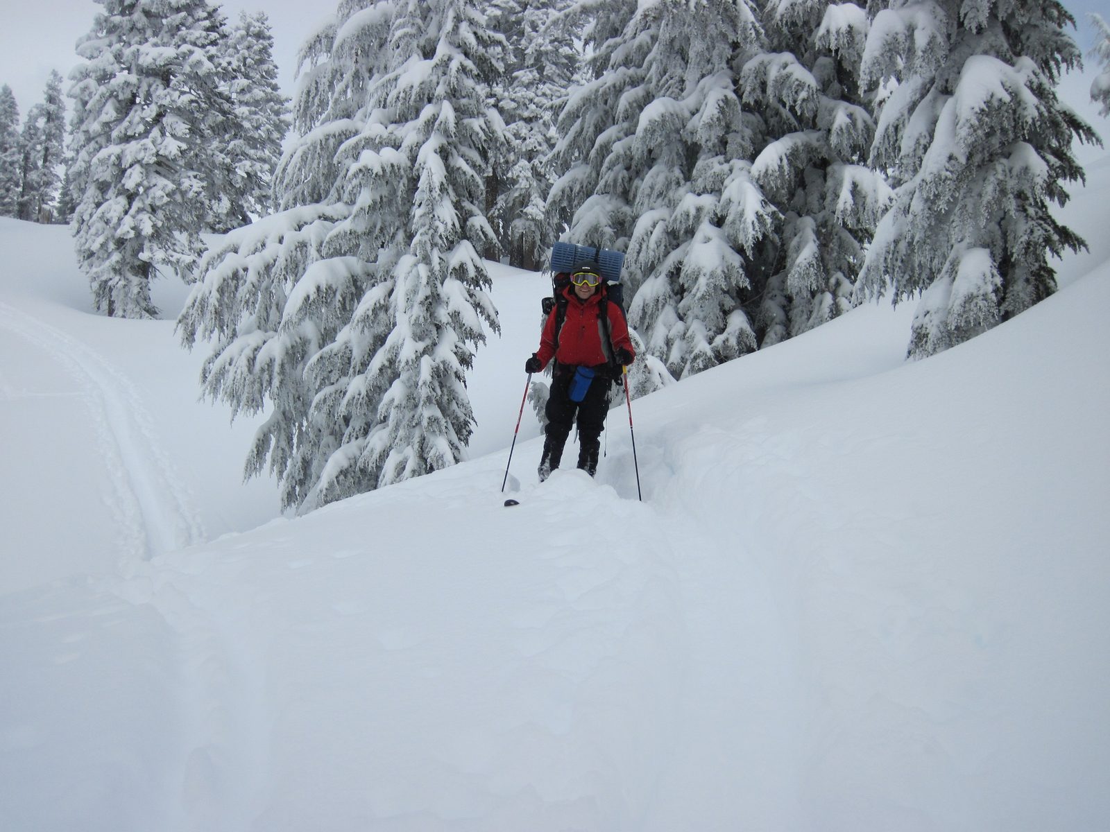 John on the ski out. This was a bit unfair as the grade wasn't steep enough for any of the...