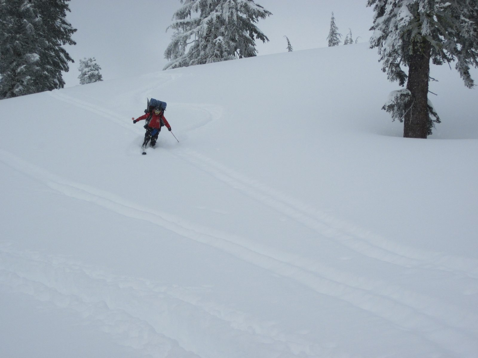 Making some turns on the way out.