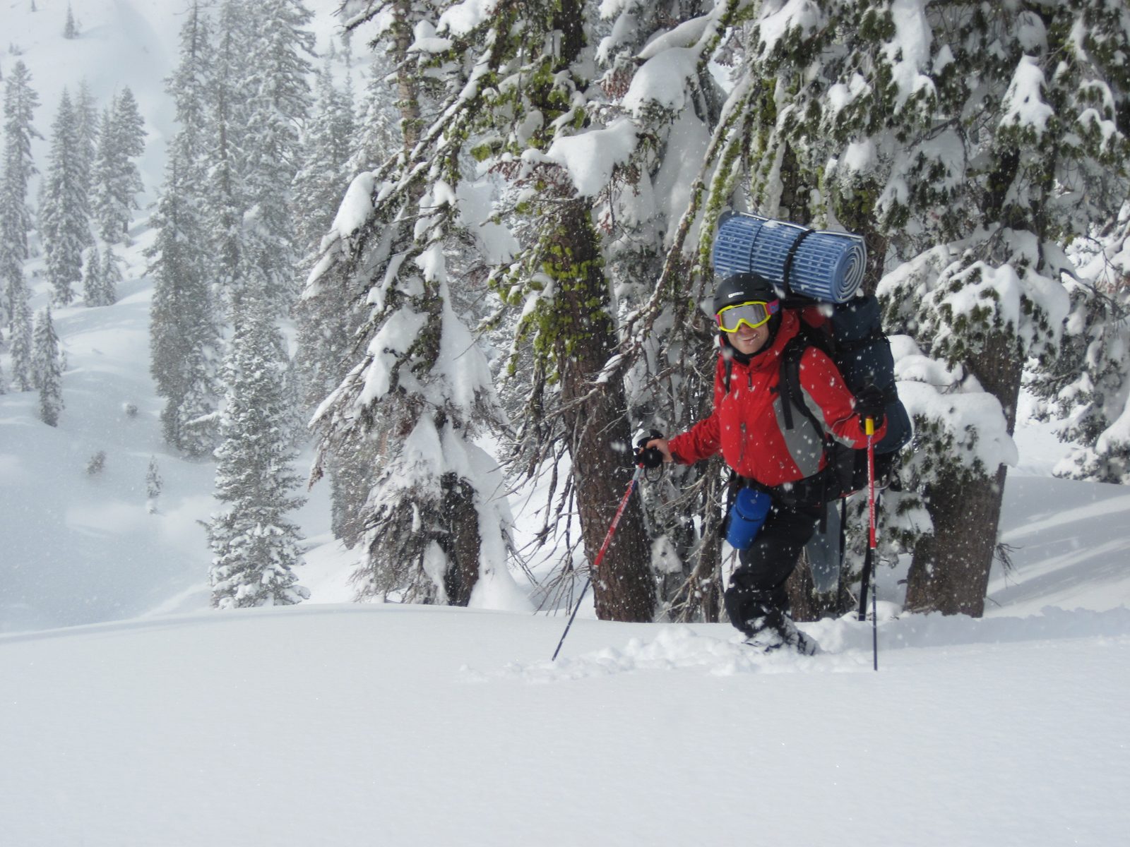 Snow still coming down heavily.