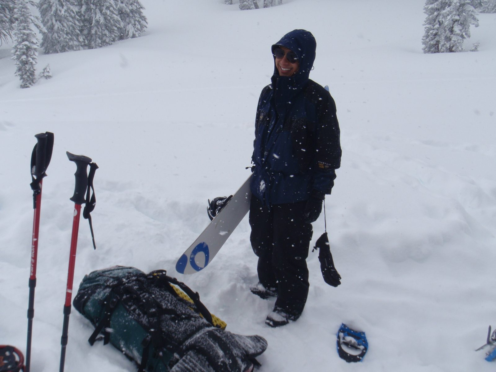 Yang, packing up and getting ready for our hike back to the car.