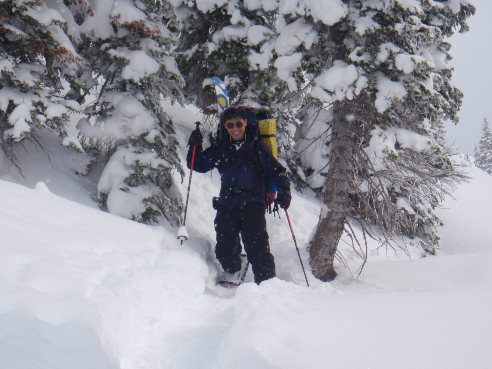 Yang, on the steep downhill section.