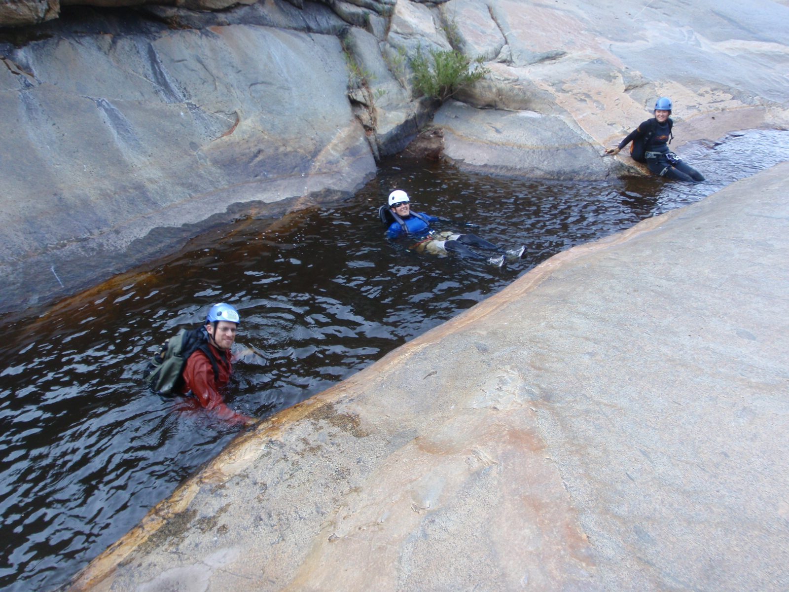 Almost at the end: the team floats down the river which is way more fun than walking.  From...