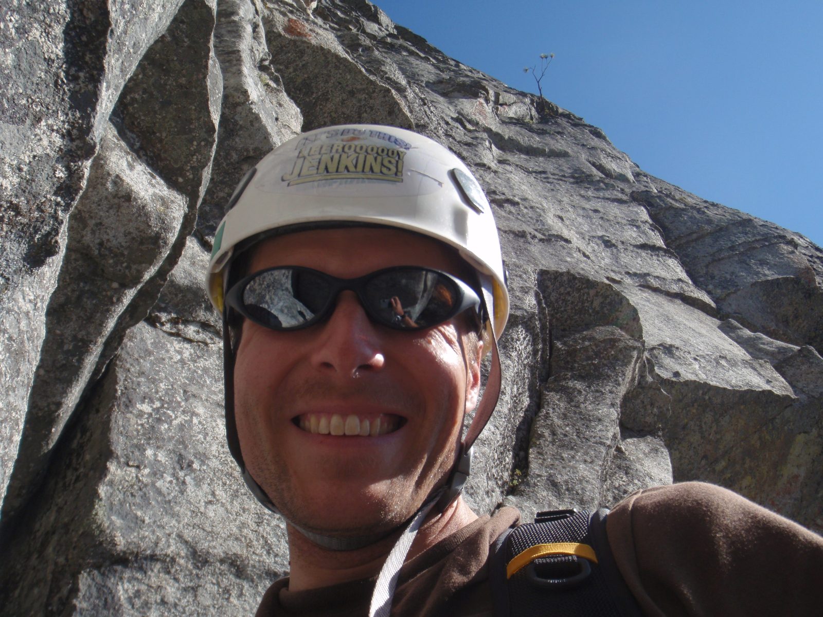 At (almost) the top of pitch 2 of Corrugation Corner.