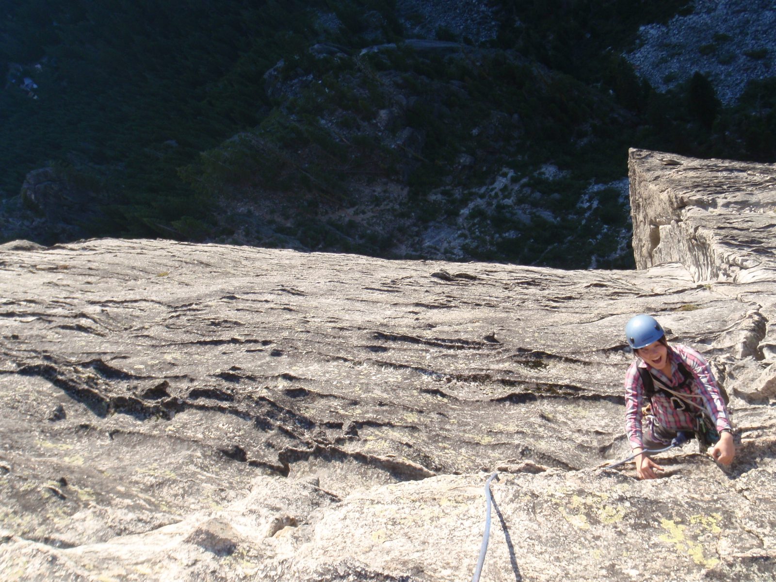 Monica stoked to be at the top of Corrugation Corner!