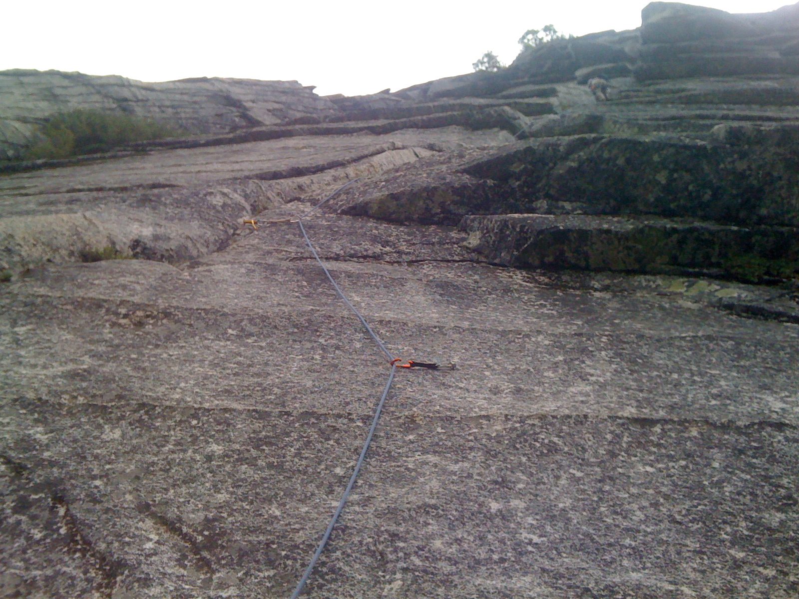 Monica, leading the 4th pitch of It's Better With Bacon (5.8), on her first 5.7 lead.