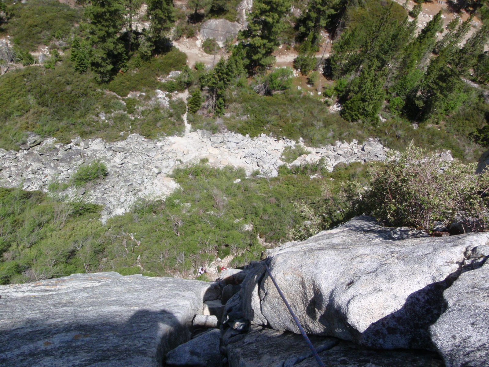 View from the top of the first pitch of Haystack (5.8) on the East Wall at Lovers Leap.  If you...