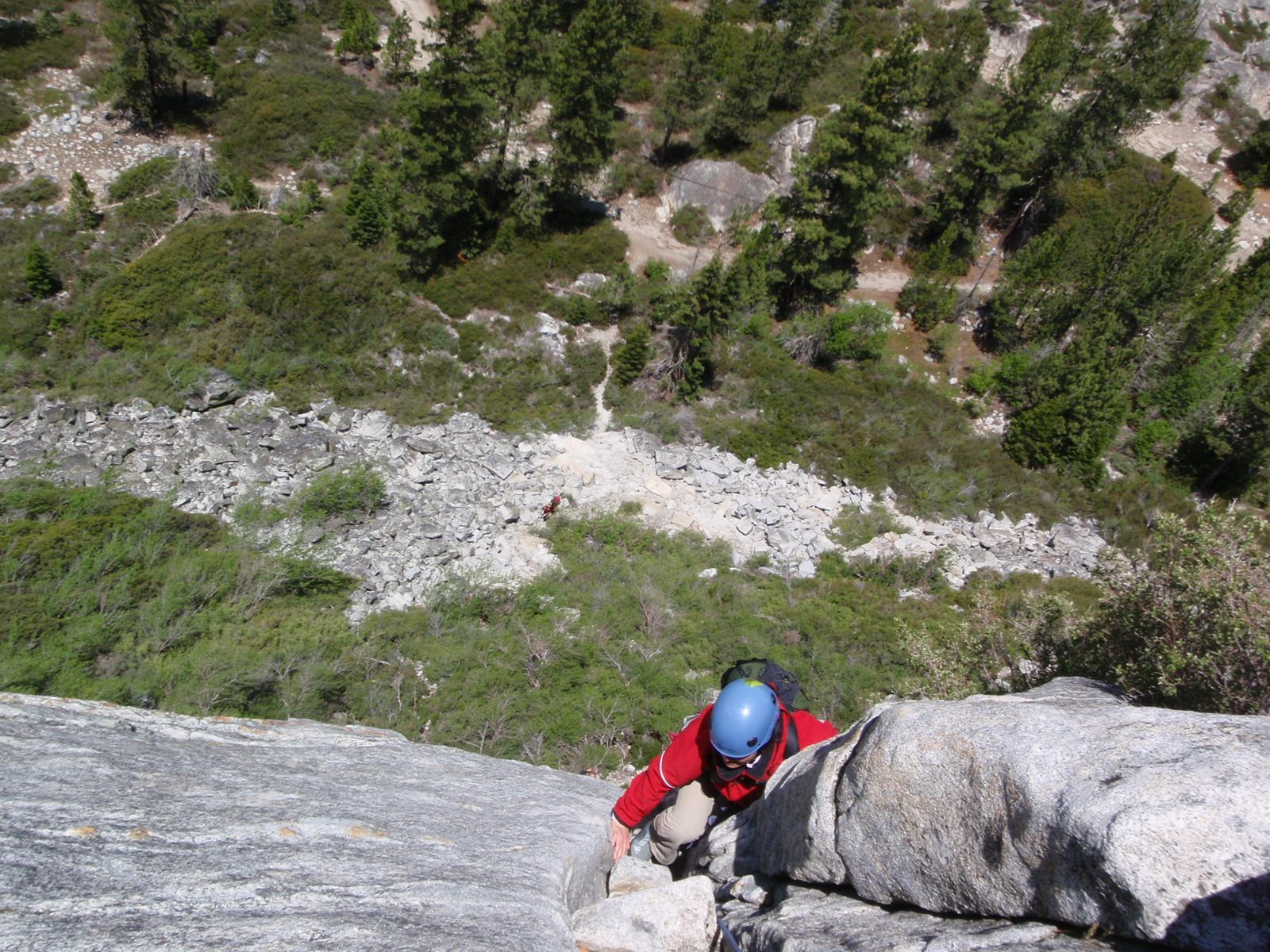 It was really cold for June.  Even in the sunshine, we were both wearing thermal pants, two...