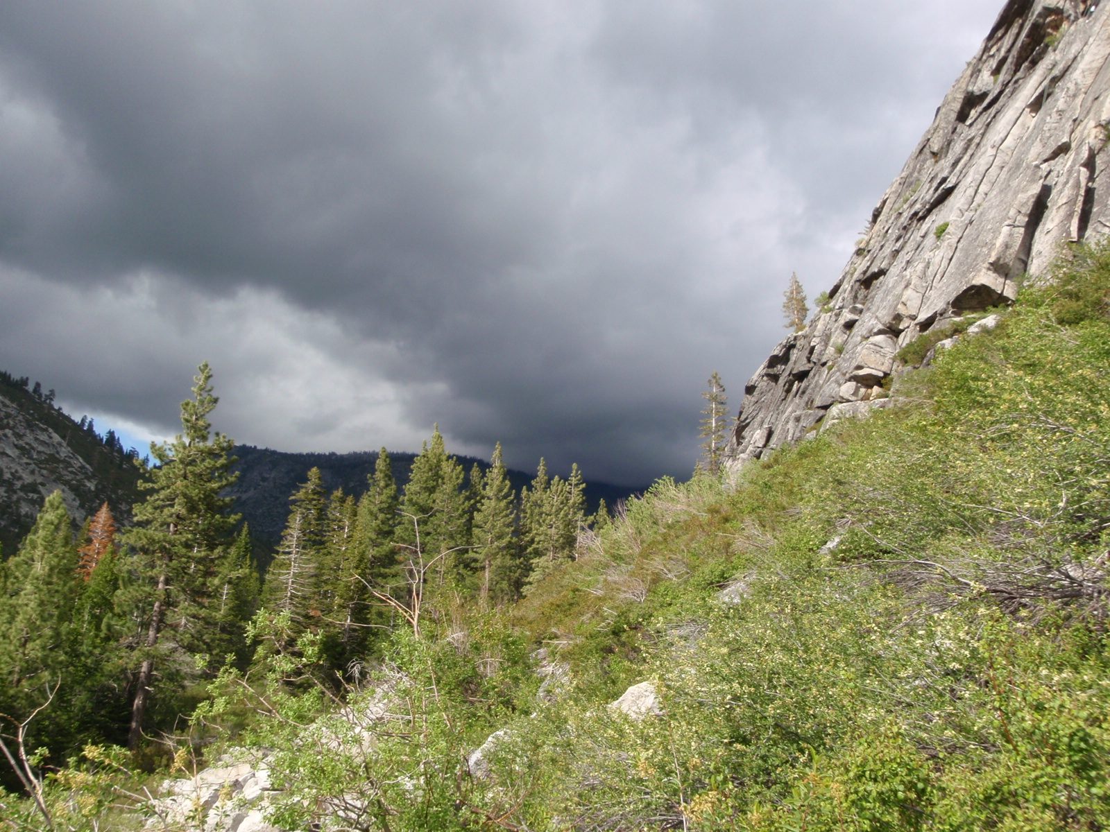 Looks like we got off the cliff just in time (though it never actually rained - the storm stayed...