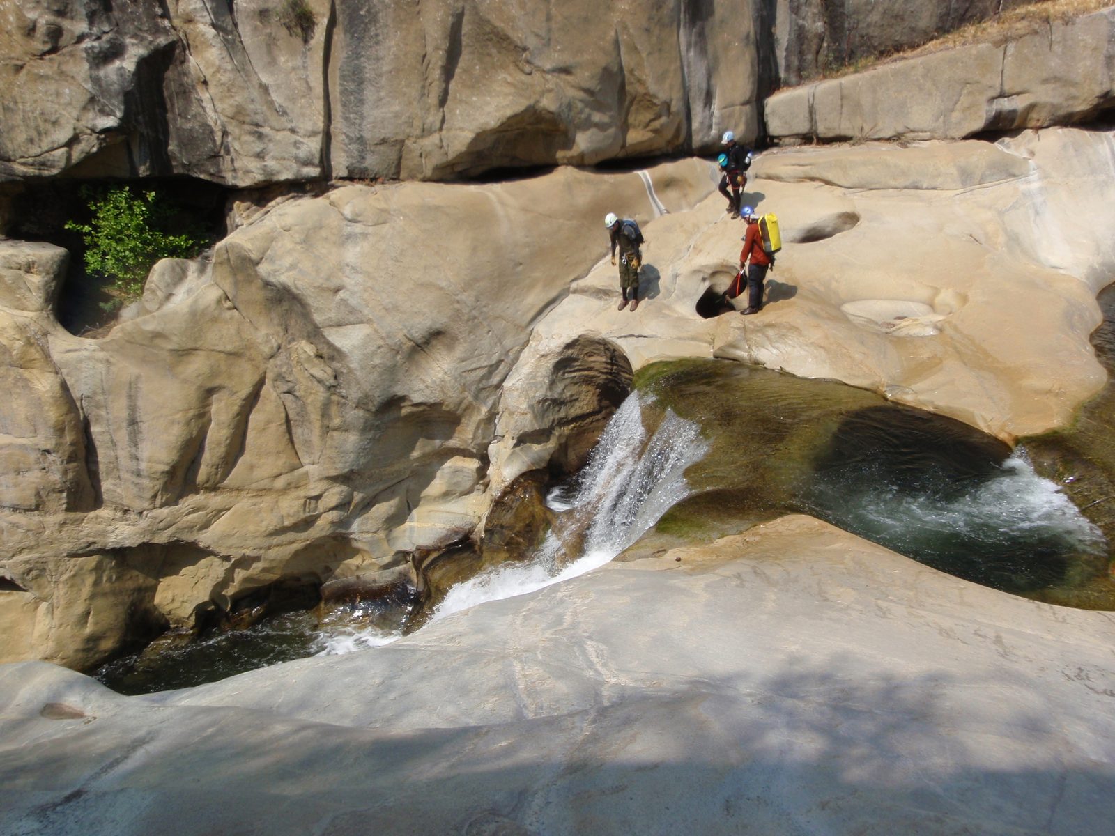 Andy inspecting the drop.