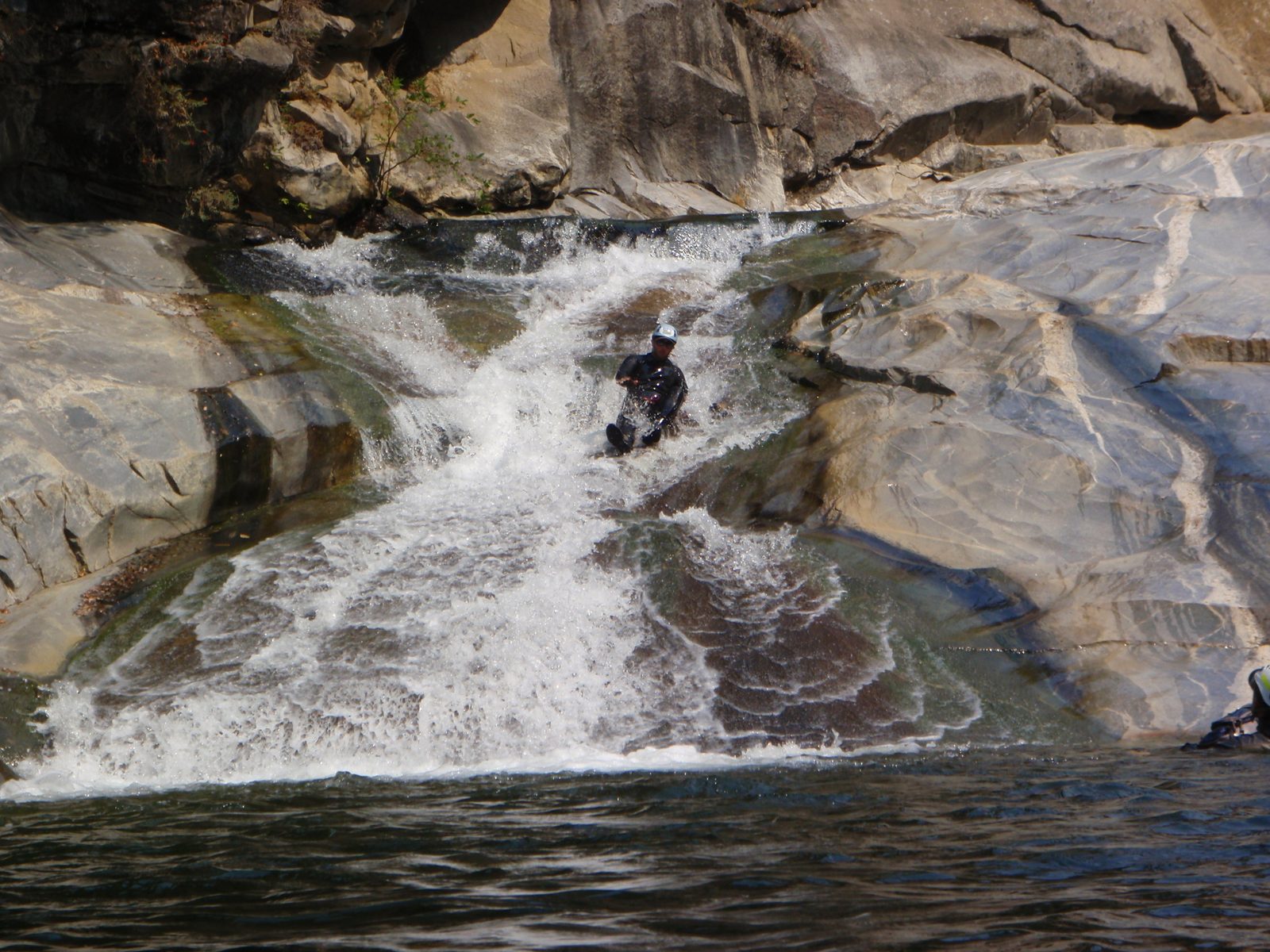 Mike on a larger waterslide.