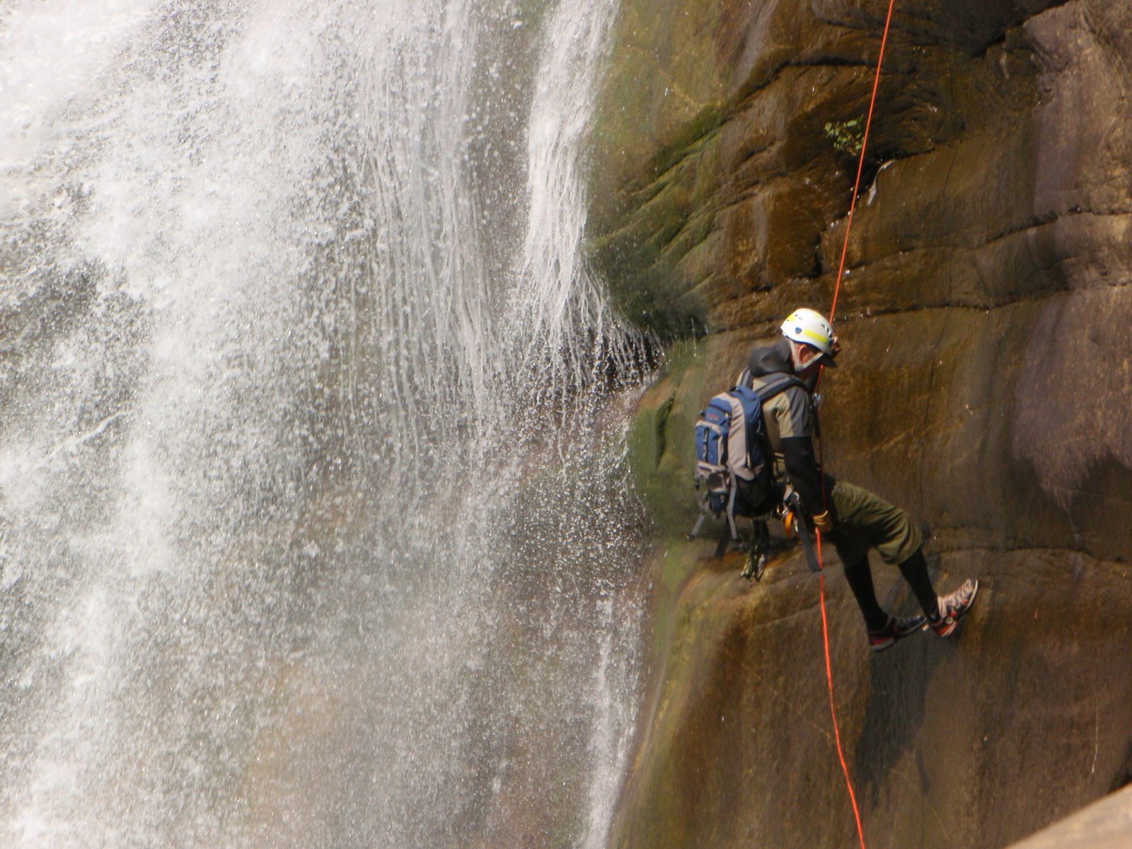 Andy on rappel yet again.  It is interesting to note that we had the option of using a different...