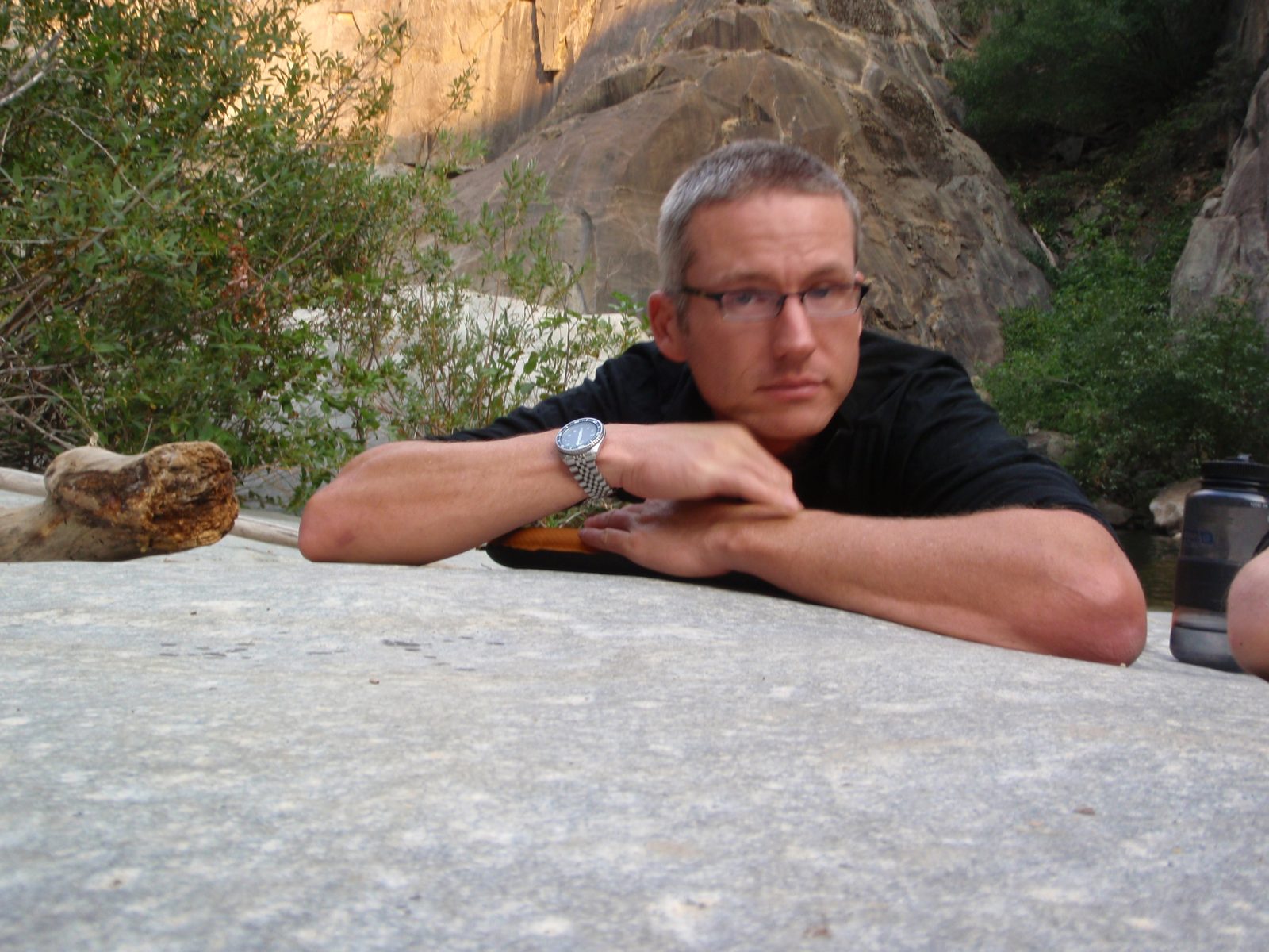 Andy, relaxing in camp.