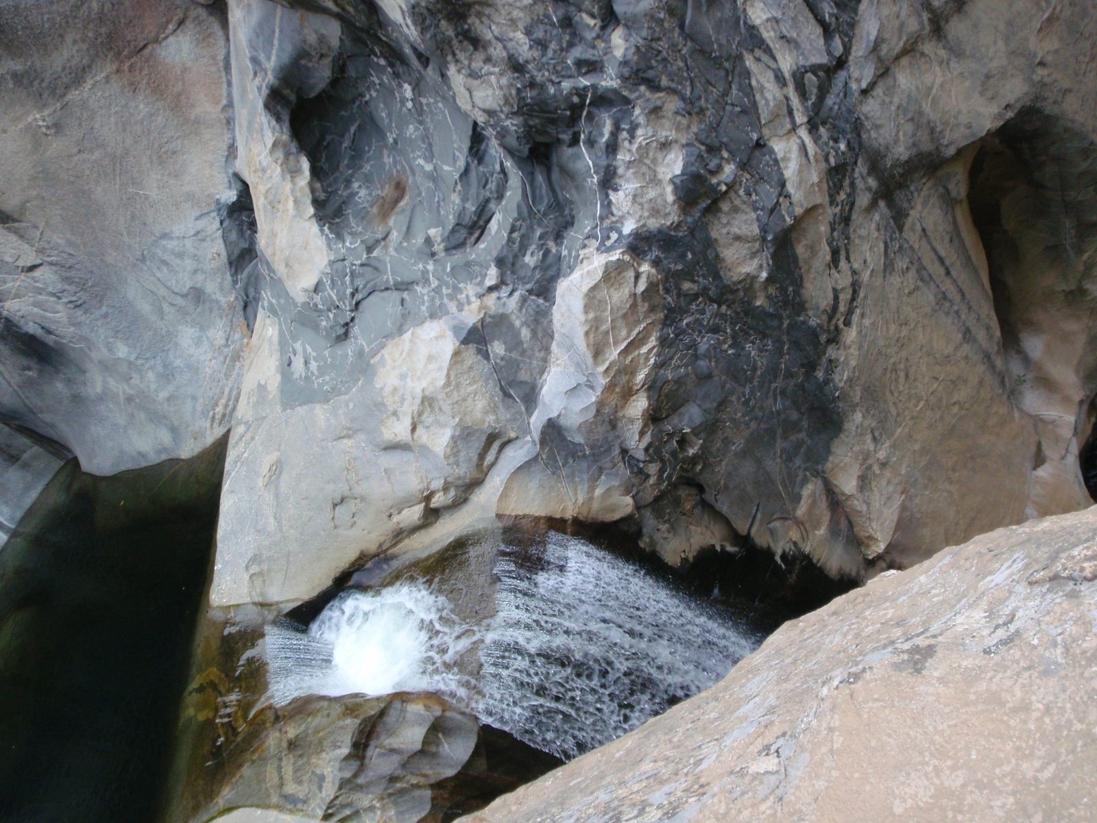 The top of a 100 ft waterfall.