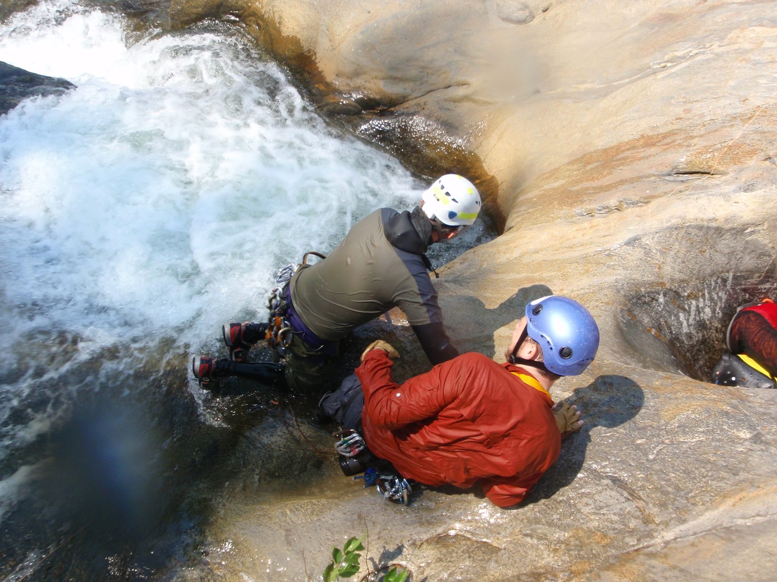 Joel helping Andy out of a particularly violent pot hole which we decided to circumvent.