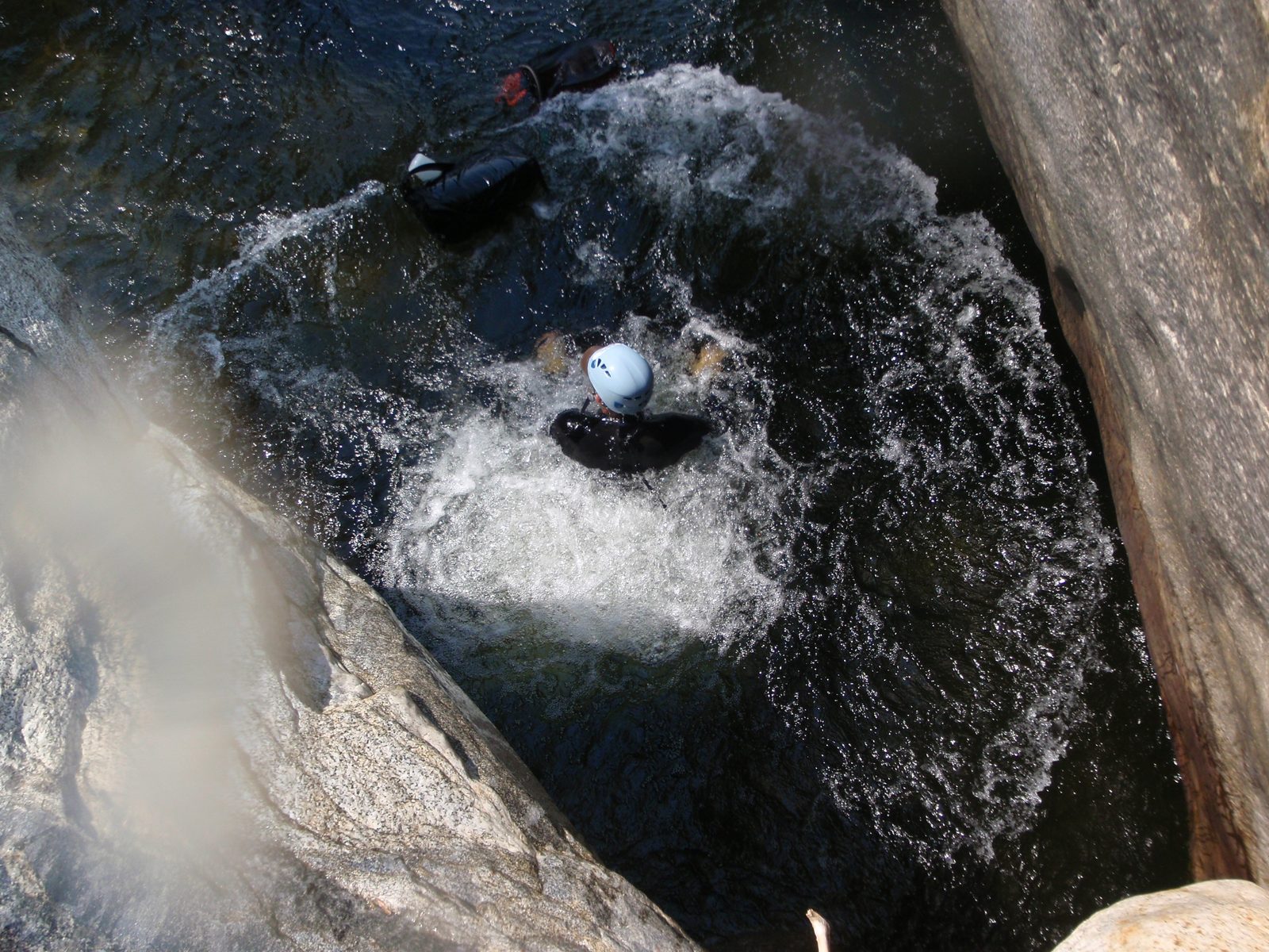 Mike, jumping into the river.  I always get these shots too late.